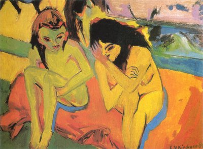 Zwei Mädchen von Ernst Ludwig Kirchner